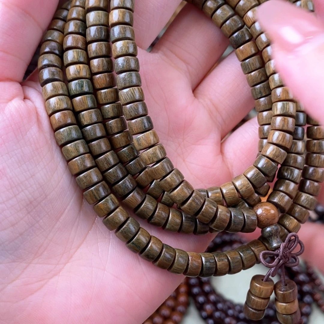 维腊木（绿檀）手串/手链药片多圈