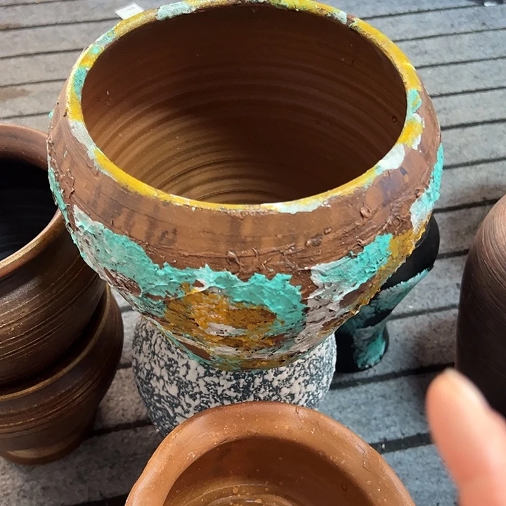 彩绘浮雕高20口20带孔