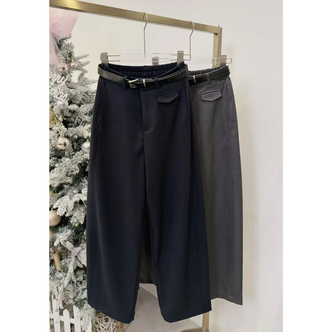 【9170】新品高级感简约百搭宽松休闲阔腿裤