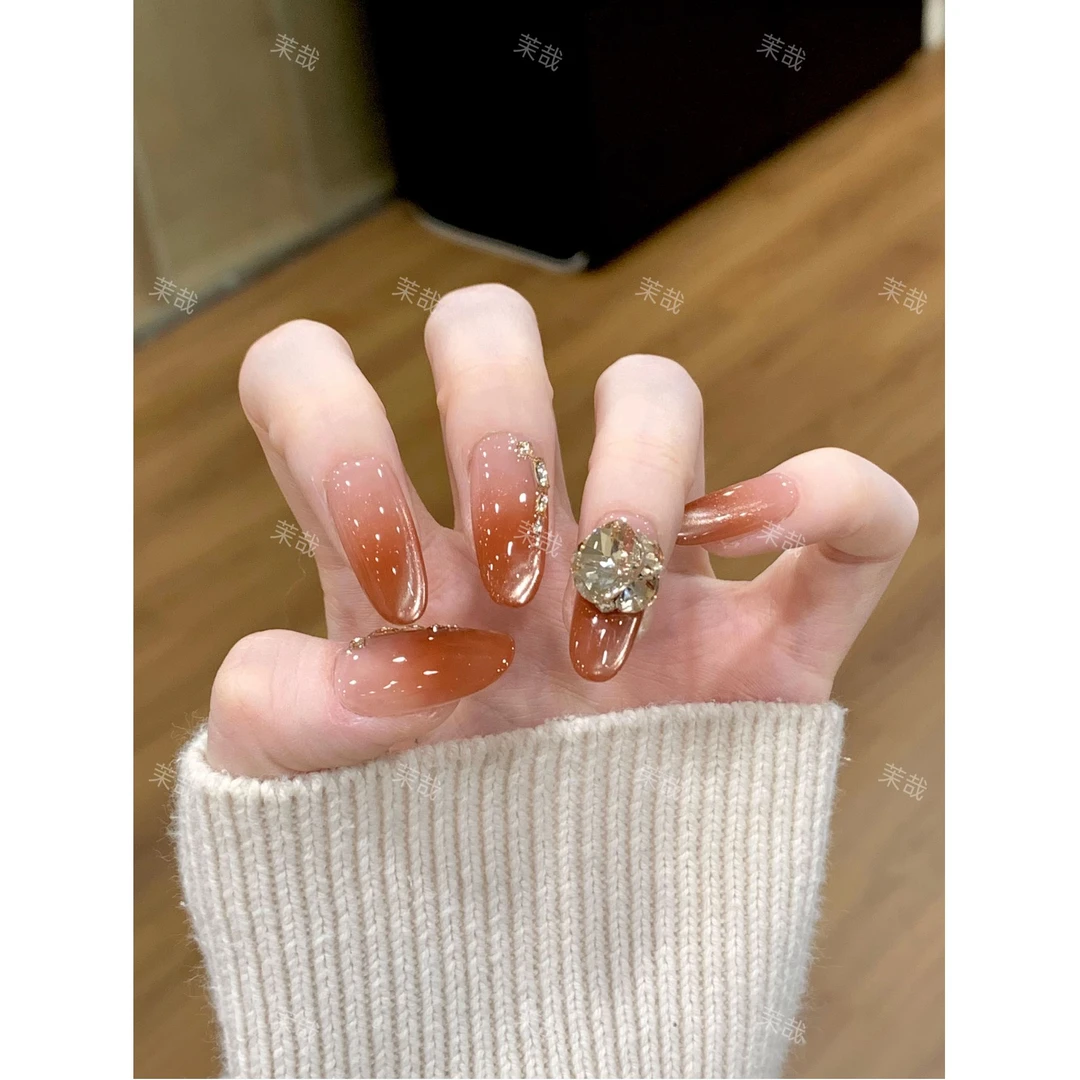 茉哉皮皮【流光溢彩】纯手工定制美甲拆卸穿戴甲A5293