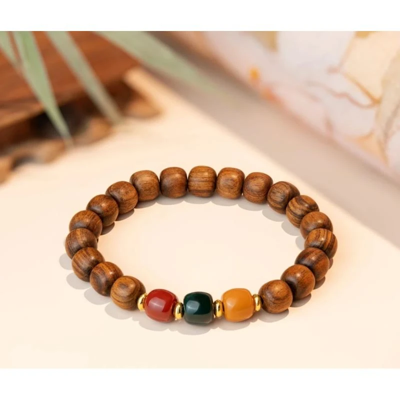 A002    355  精品手串   红绿黄花梨(无礼盒)