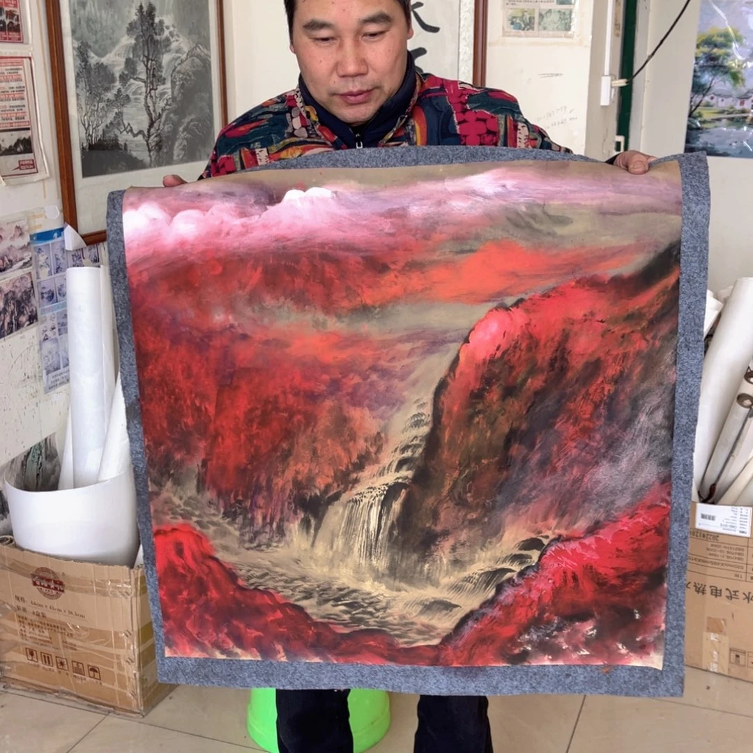 国画艺术原创鸿运当头，红红火火的寓意，希望大家都能把好运带回