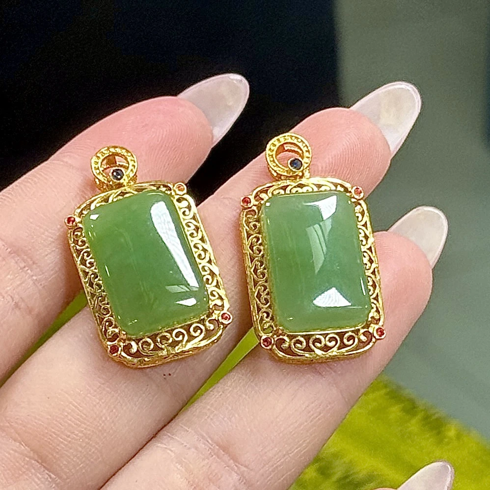 【CH】18k金和田玉无事牌吊坠（多样性发其一）