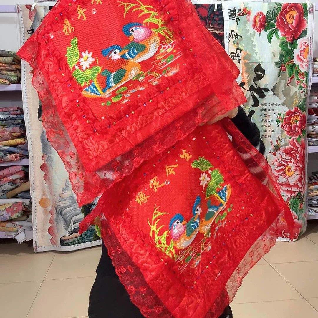 棉十字绣成品出售