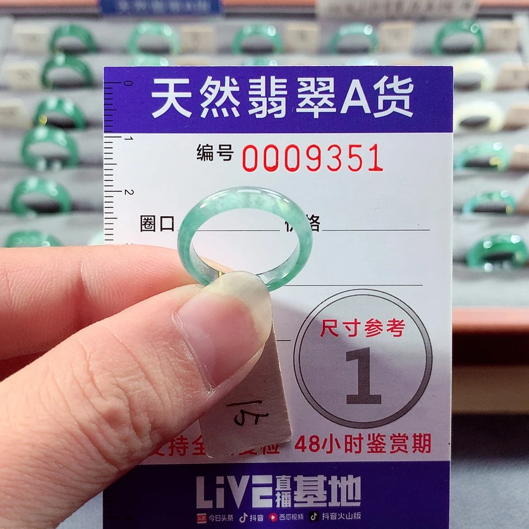 翡翠未镶嵌戒指15号
