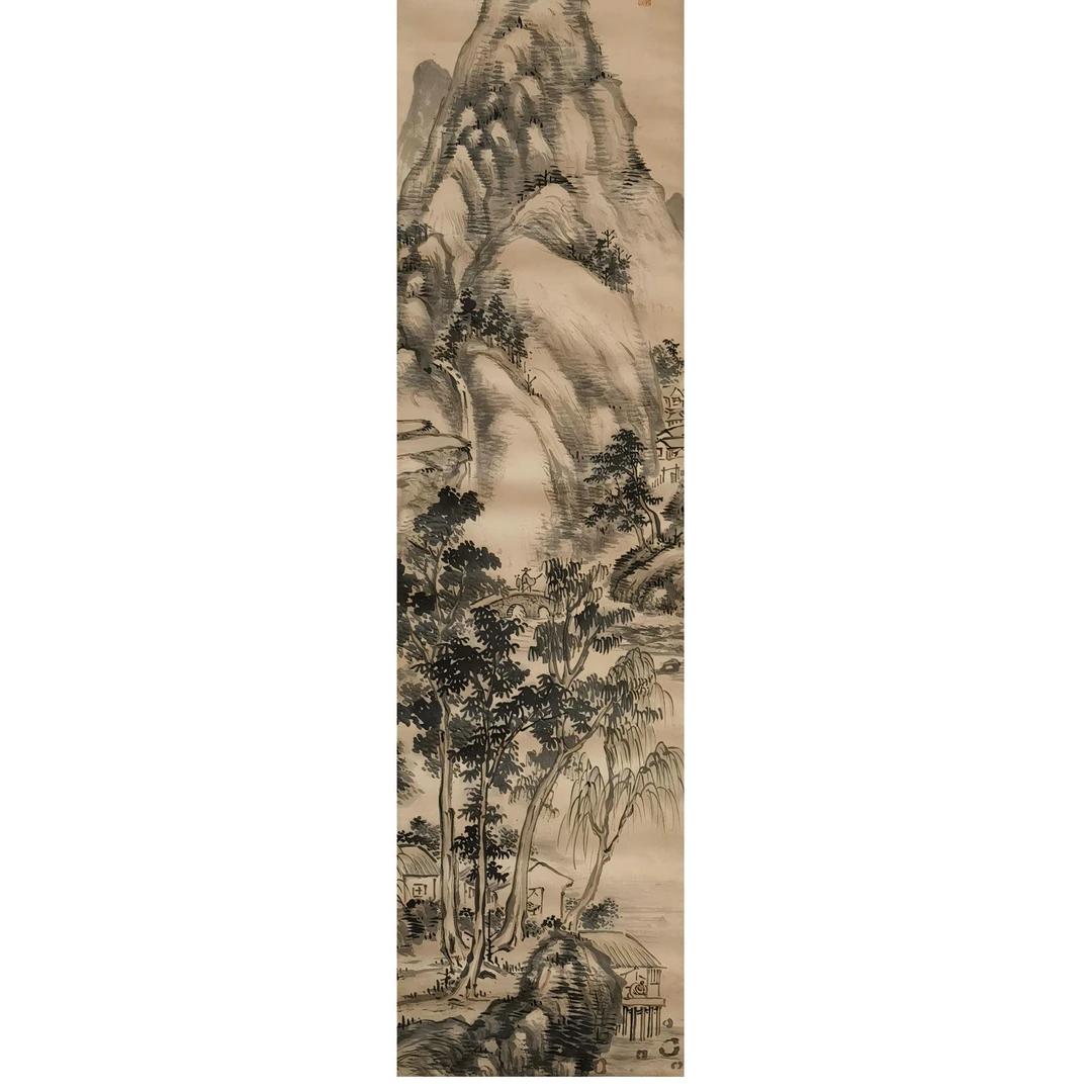 【辽拍】V240409-3-37《山水》（2.3平尺) 纸本镜片 DD21