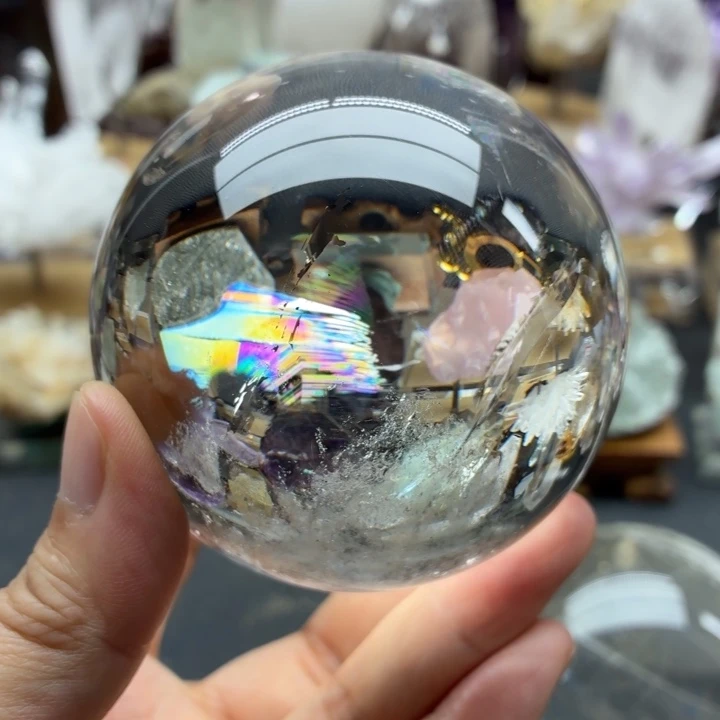 未镶嵌摆件水晶喜玛球