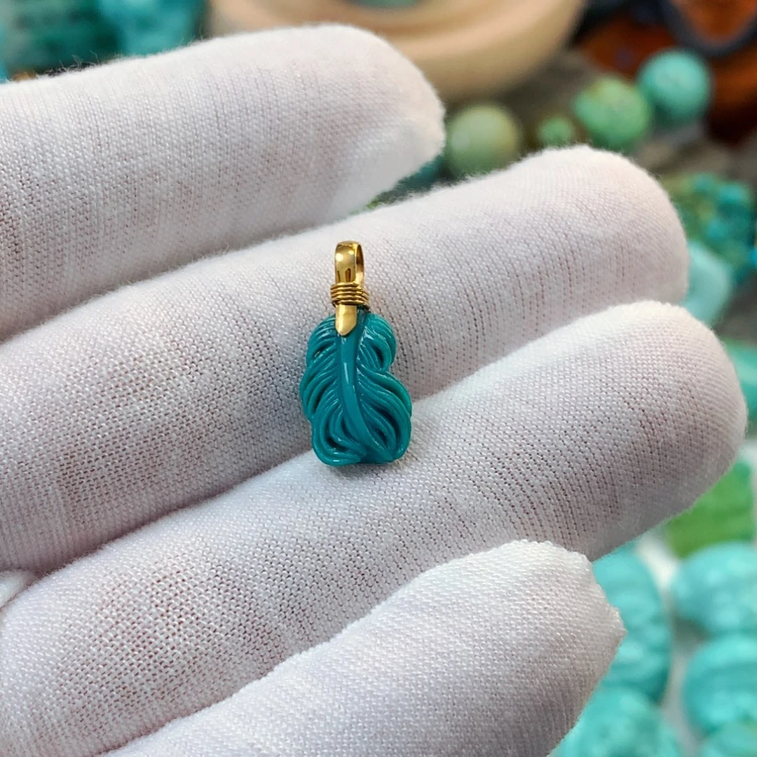 未镶嵌绿松石珠宝半成品