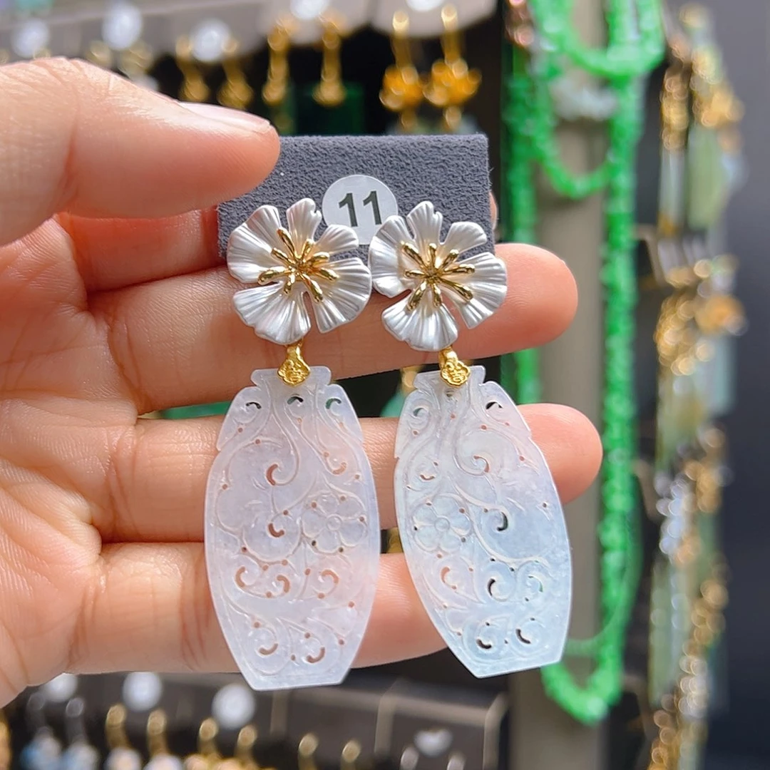 未镶嵌翡翠耳饰翡翠