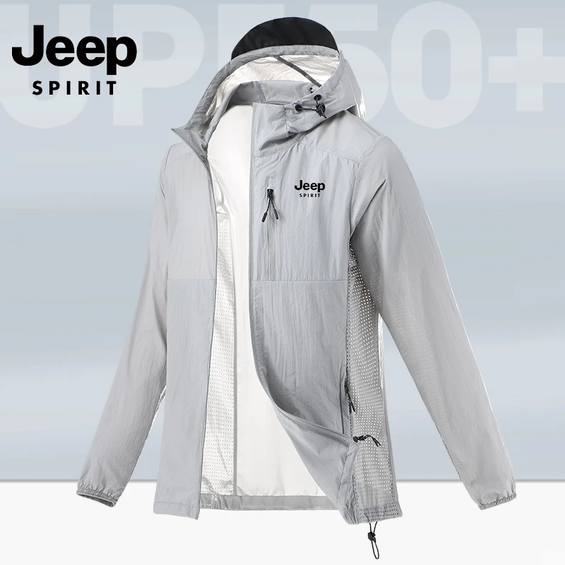 JEEPSPIRIT春夏防紫外线夏季宽松型男防晒服常规款UPF50+城市户外