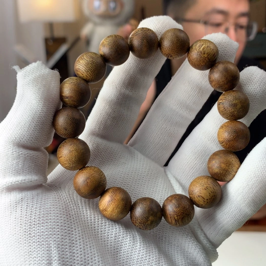 手串沉香13mm乌身12克微瑕