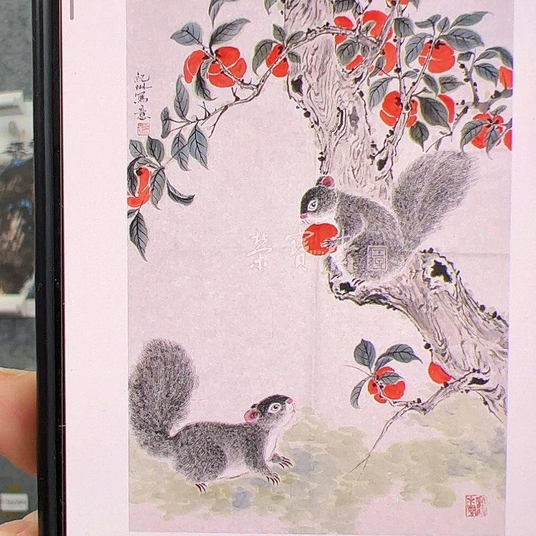 纸本国画（g35397）柿子 书画