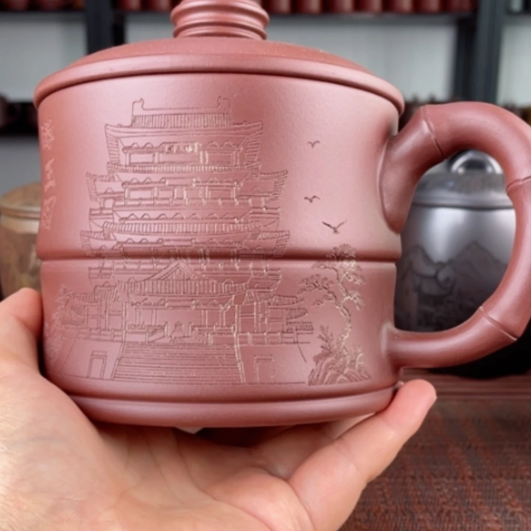 【闪购商品】茶杯紫砂宜兴原矿紫砂盖杯微瑕