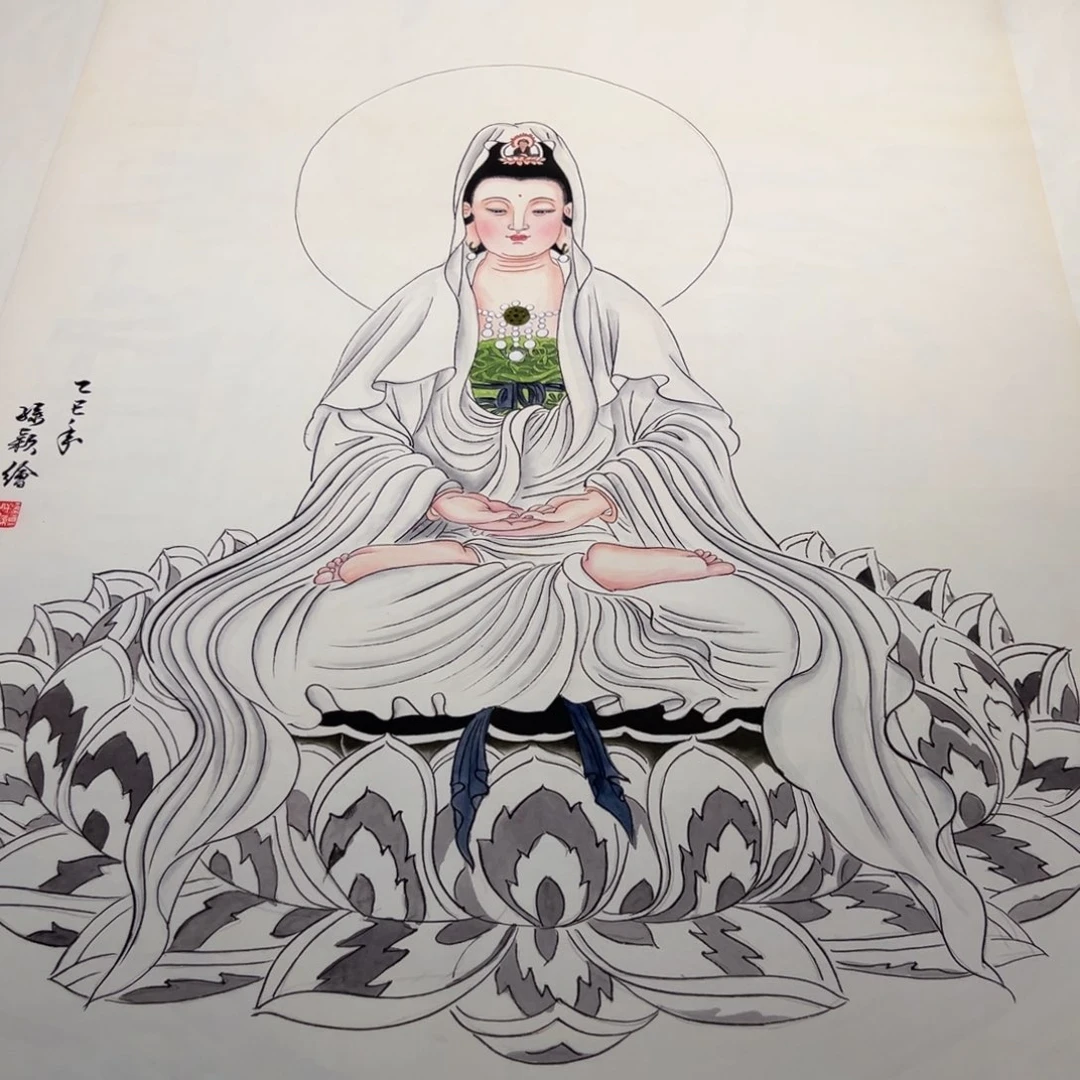 国画李老师普度众生菩萨