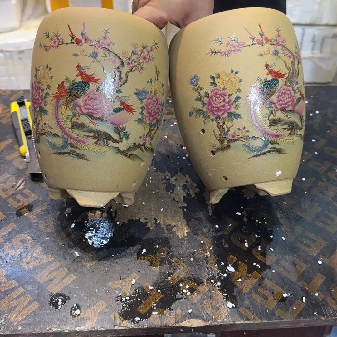 紫砂花盆瑕疵和瑕疵