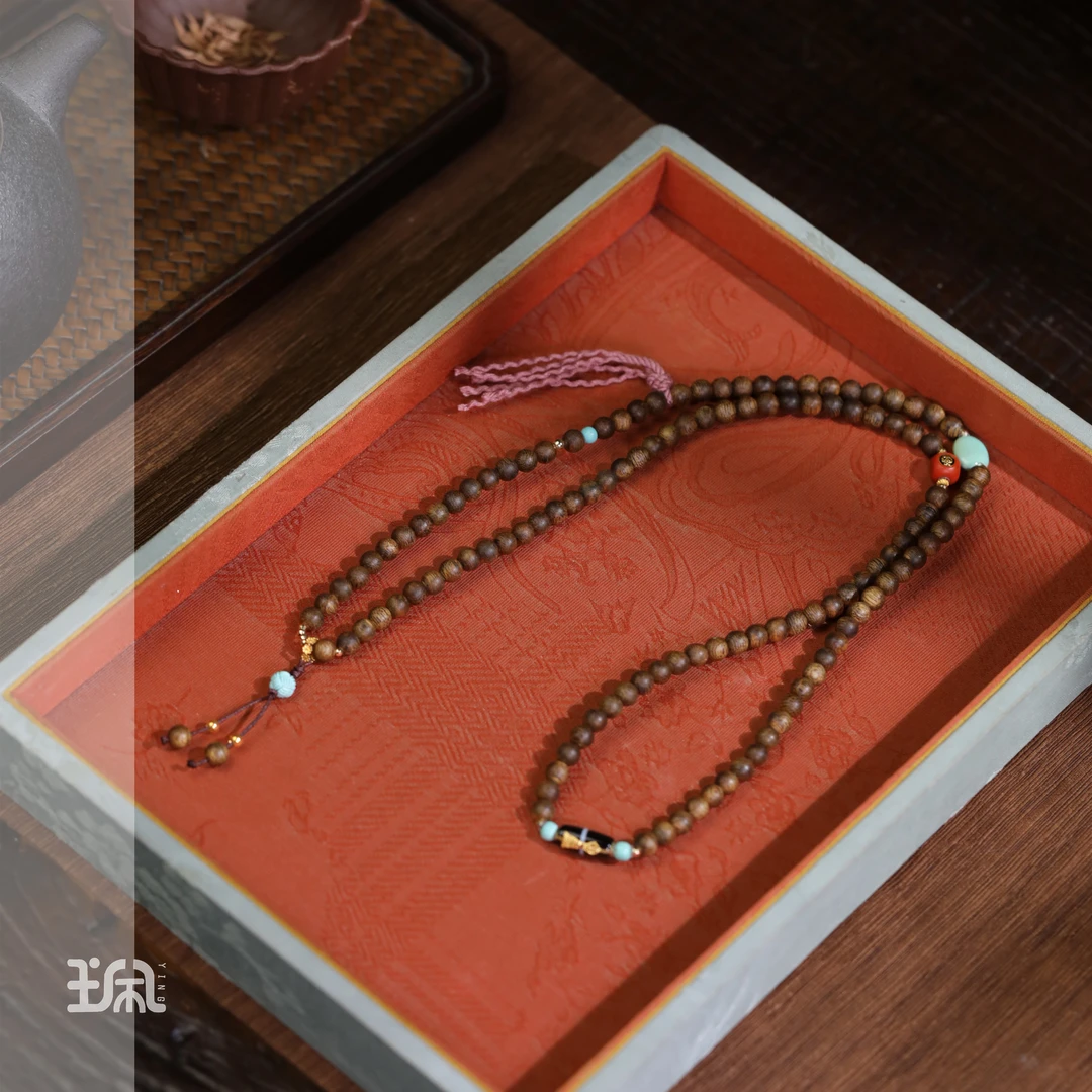 鹤濛|沉香*手串*18K镶嵌LYB25021302多样性发其一