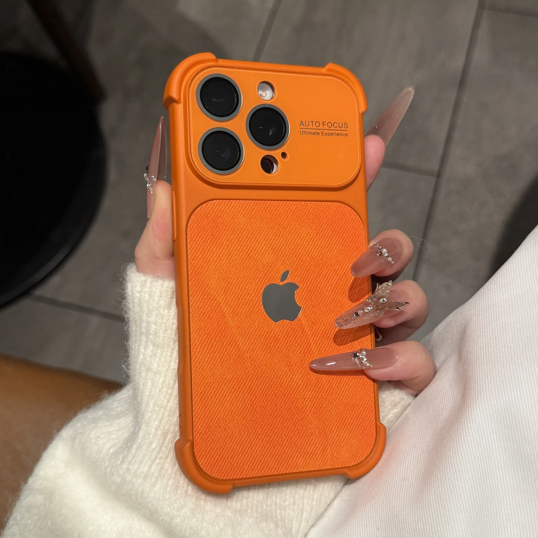 新款简约秒变17牛仔布适用苹果17pro手机壳全包四角防摔16promax