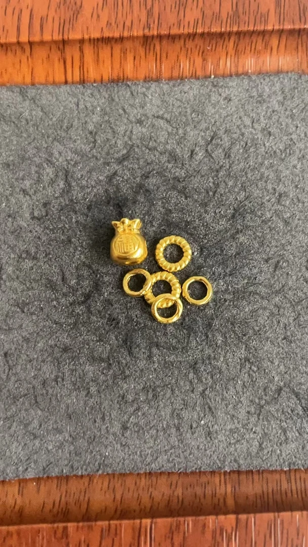 足金999 卡5盘缠福袋麻花圈