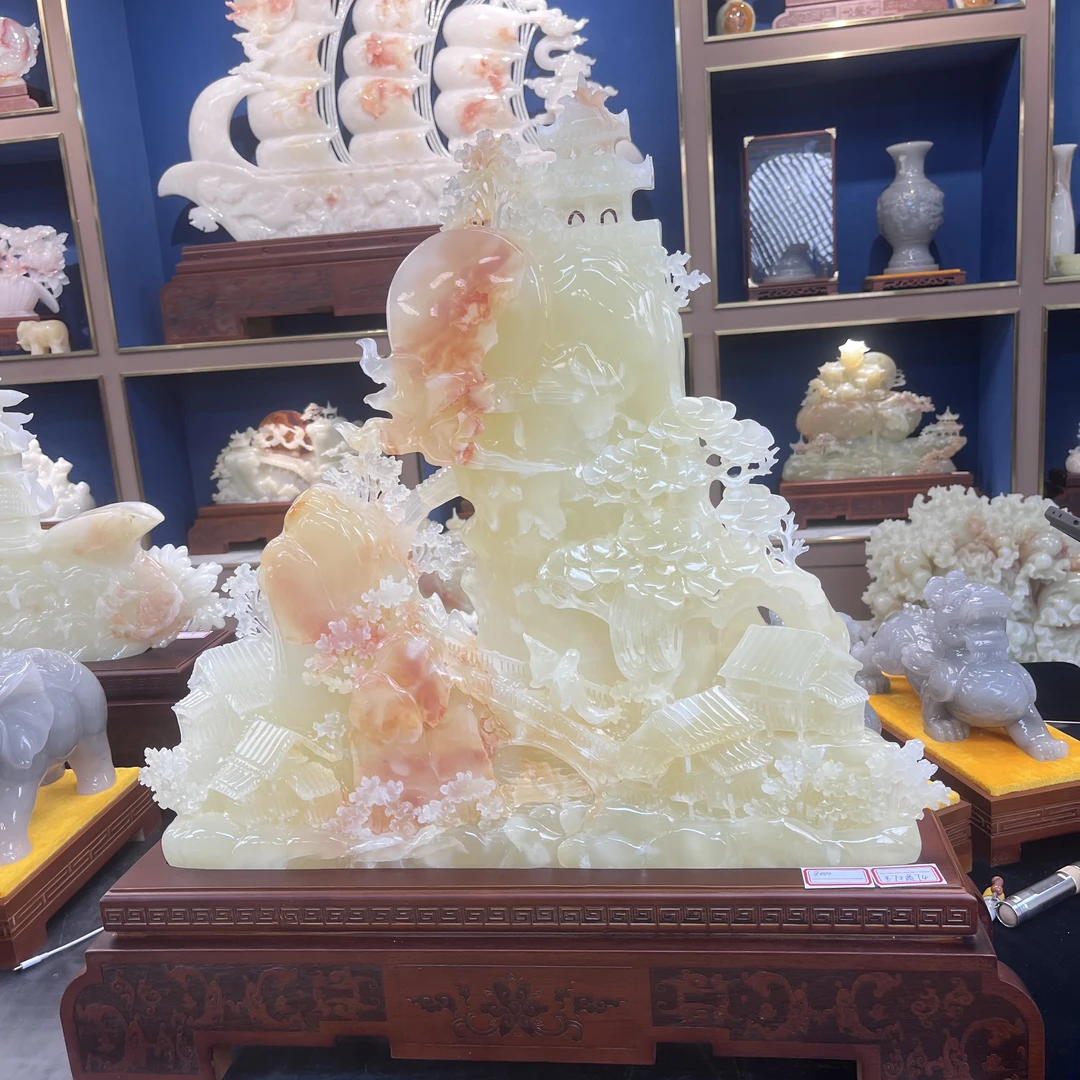 山水摆件--家居装饰品乔迁开业公司办公室客厅大堂摆件工艺品