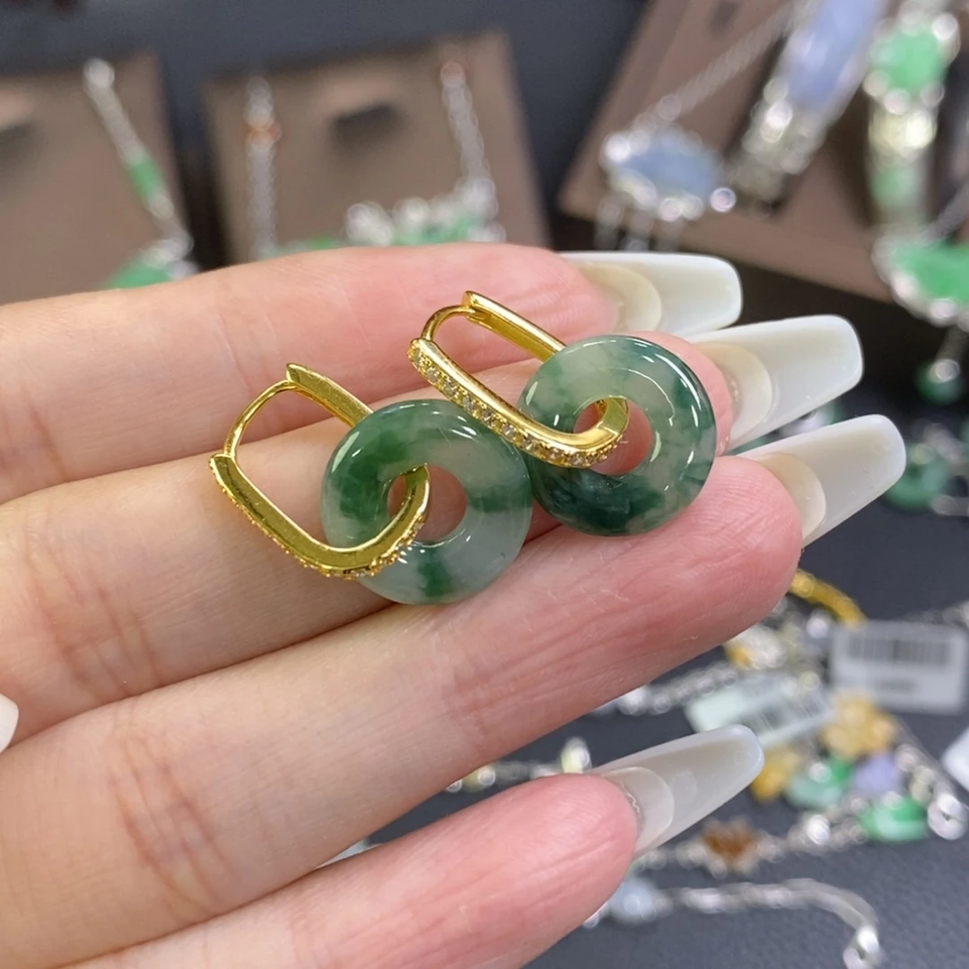 颈饰银S925镶嵌翡翠