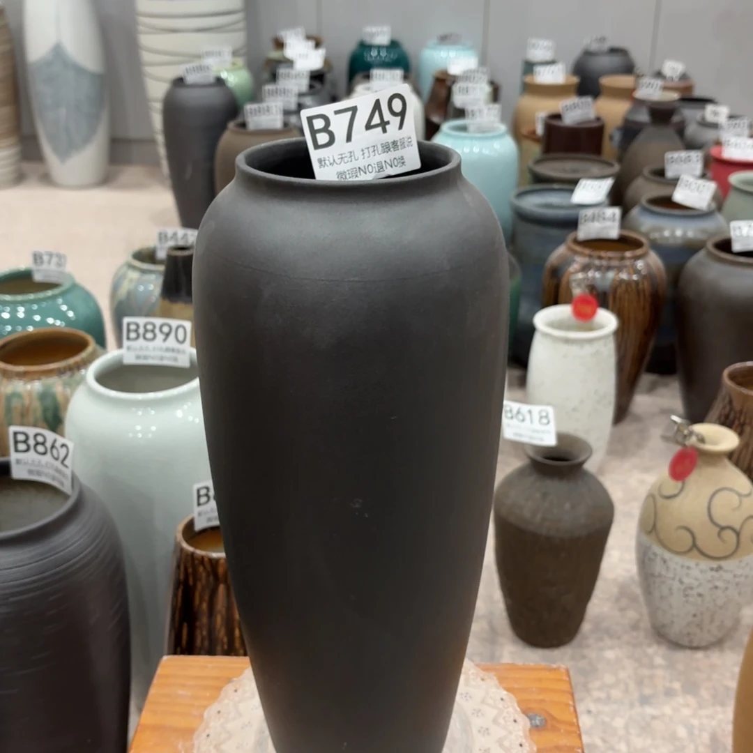 摆件瑕疵749 景德镇陶瓷花瓶高34口9