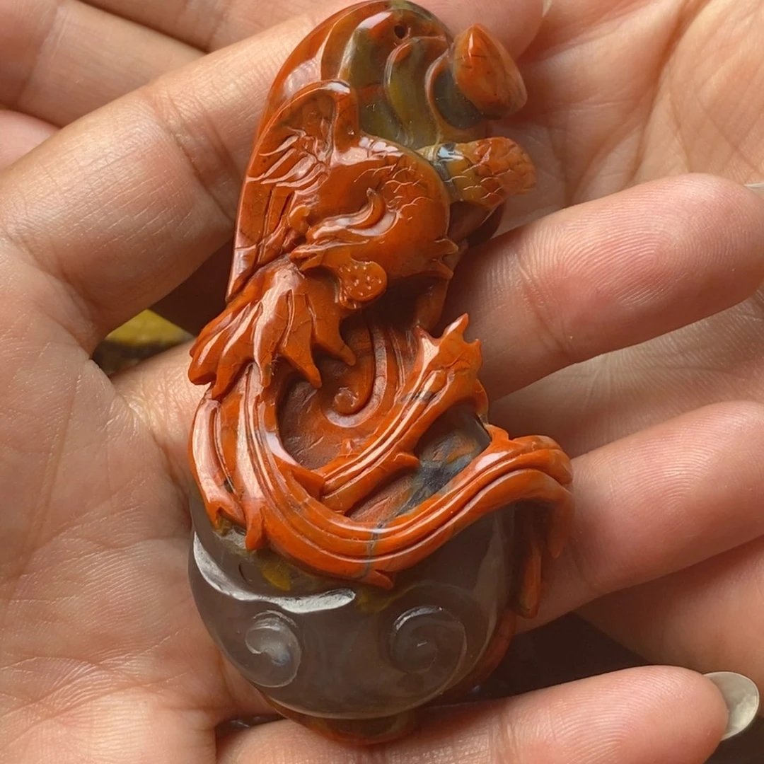 玛瑙/玉髓颈饰未镶嵌生**梦战国红