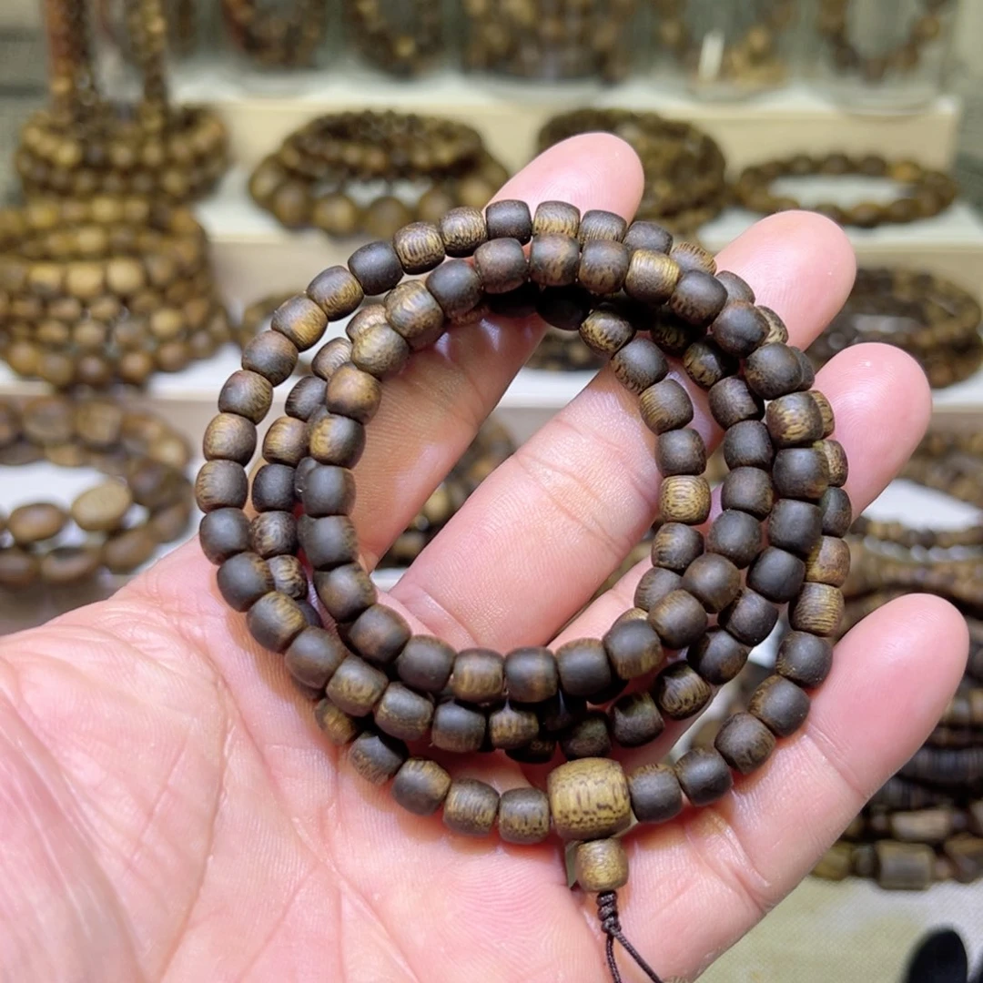 沉香沉香碎屑奇楠沉香6mm鼓珠20g+多样性发一