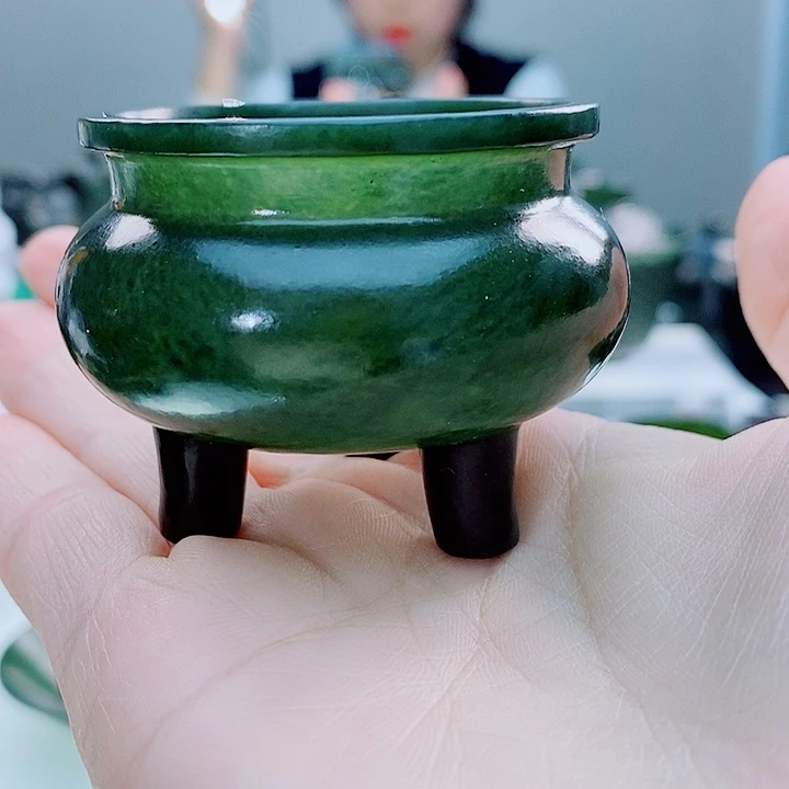和田玉（青玉）未镶嵌把件微瑕