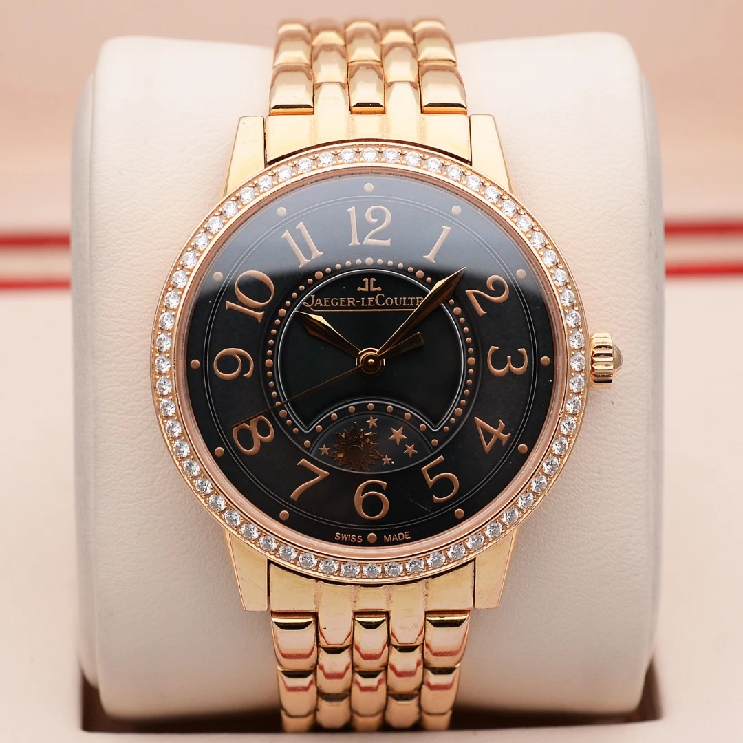 99新 Jaeger-LeCoultre/积家 泽泰约会3442150玫瑰金原钻29mm女表