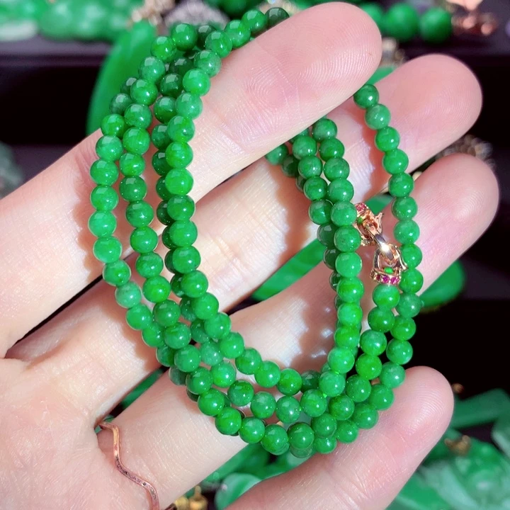 翡翠未镶嵌毛衣链