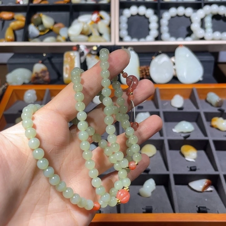 顺***然和田玉（糖玉）未镶嵌手链