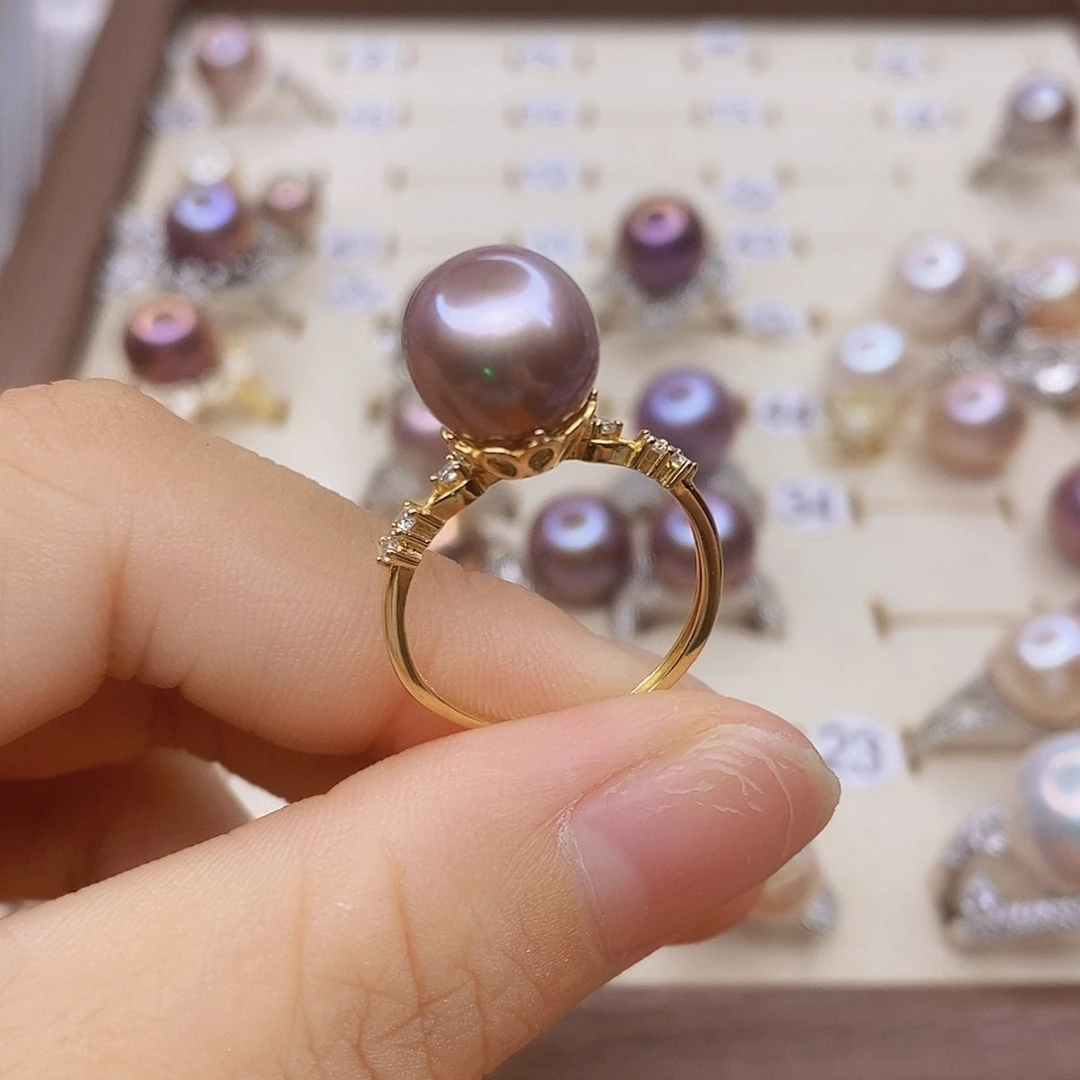 淡水珍珠银S925镶嵌戒指