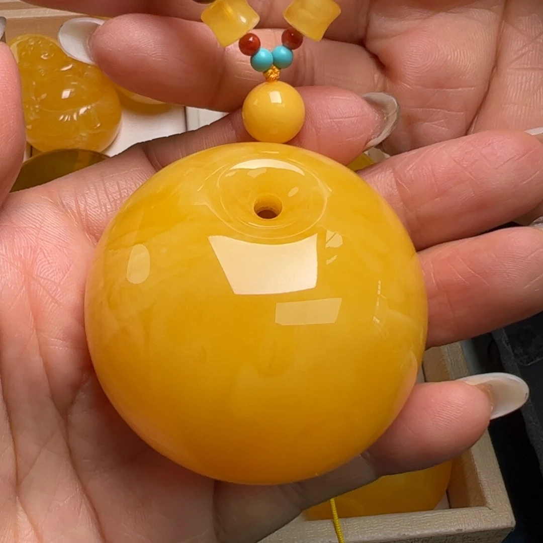 未镶嵌毛衣链蜜蜡