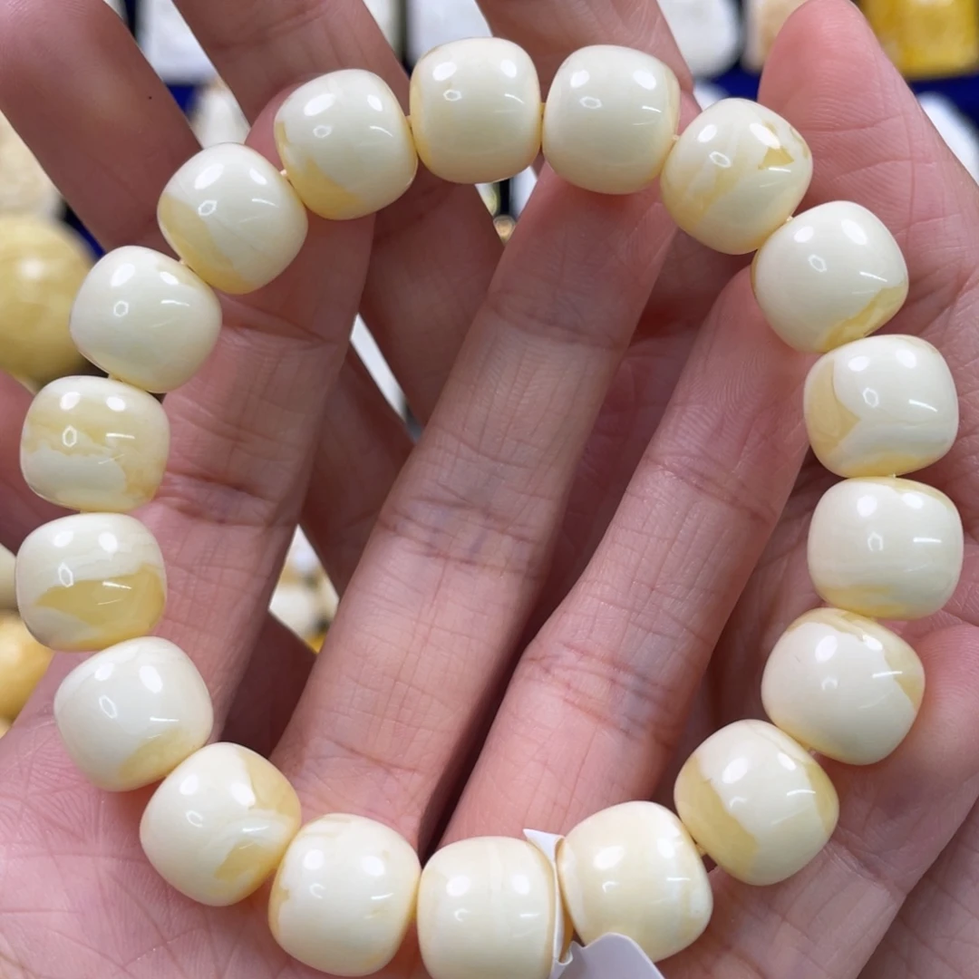 蜜蜡裸石未镶嵌琥珀蜜蜡手串卡12mm