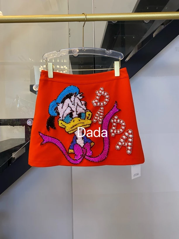 Dada设计款新款重工个性款修身高腰半裙C10832