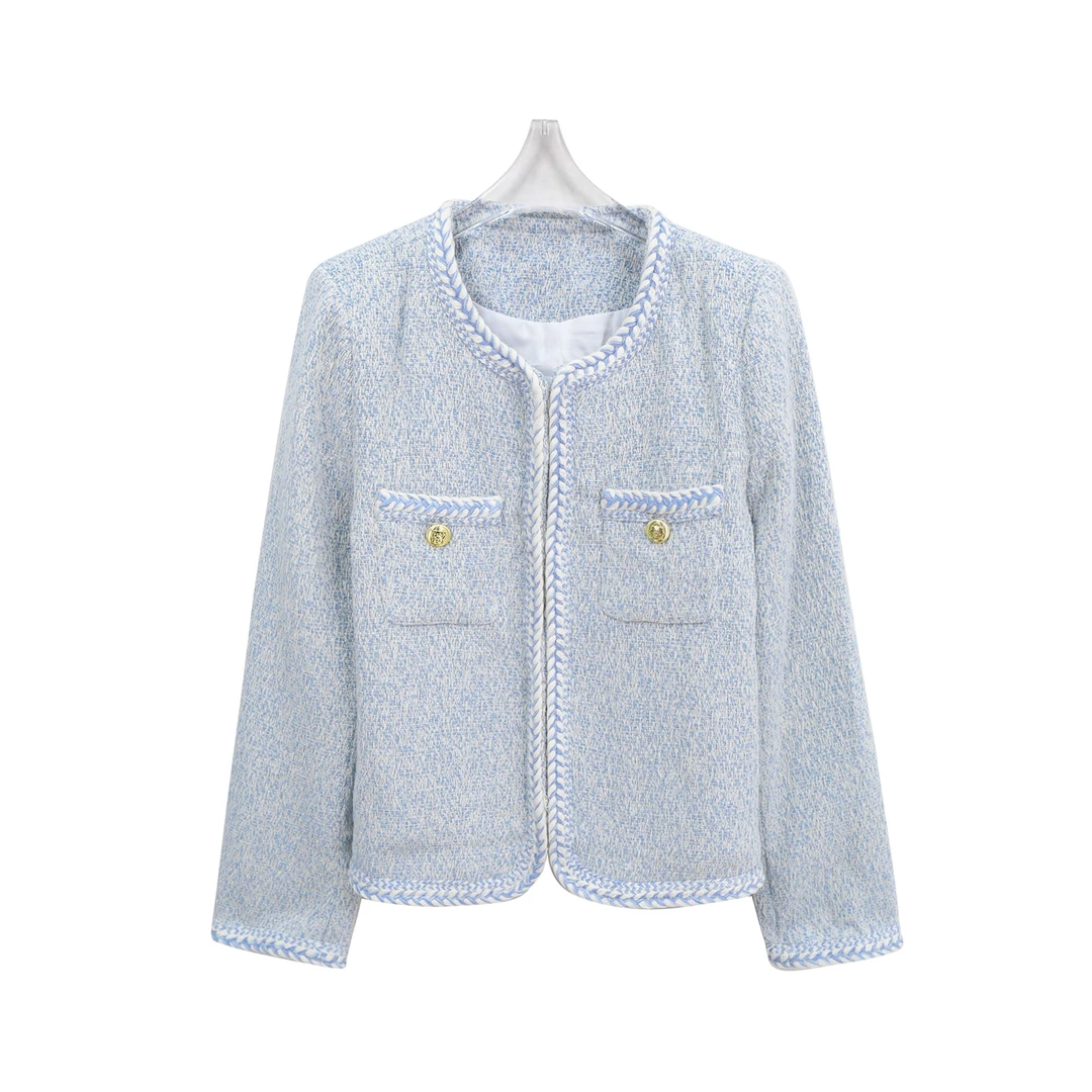 法式高级感小香风简约小众纯色重工外套C18027