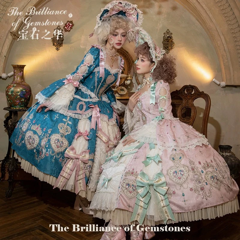 宝石之华op 原创Lolita裙设计花与珍珠匣柯桥门店
