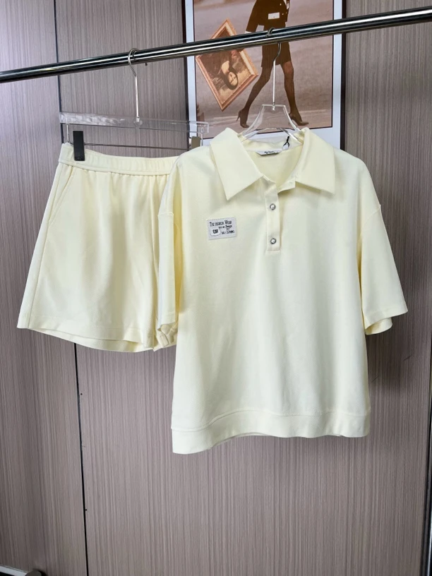 8940欧货品牌撤柜fg女装春夏新款时尚气质polo领活力针织套装