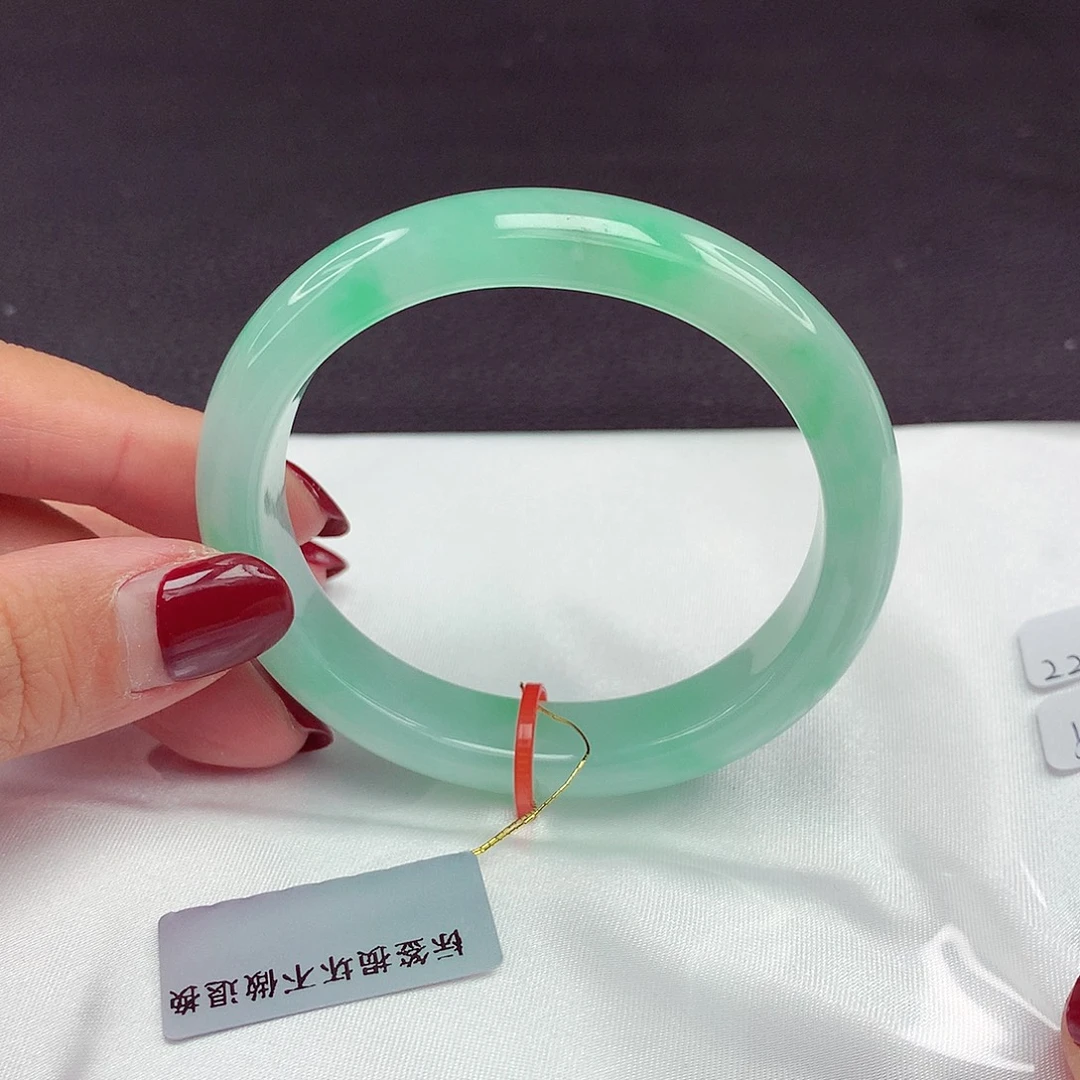 翡翠未镶嵌手镯5354圈贵妃090