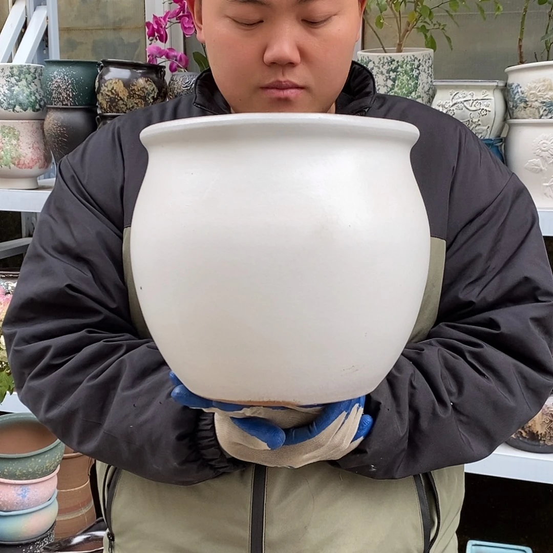 紫砂花盆口25高25