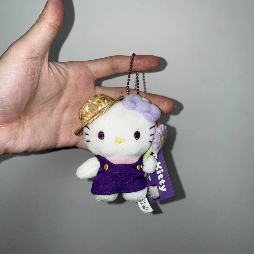 【首尔限定】HelloKitty  紫色小雏菊草帽 Kitty挂件 玩偶潮玩挂件