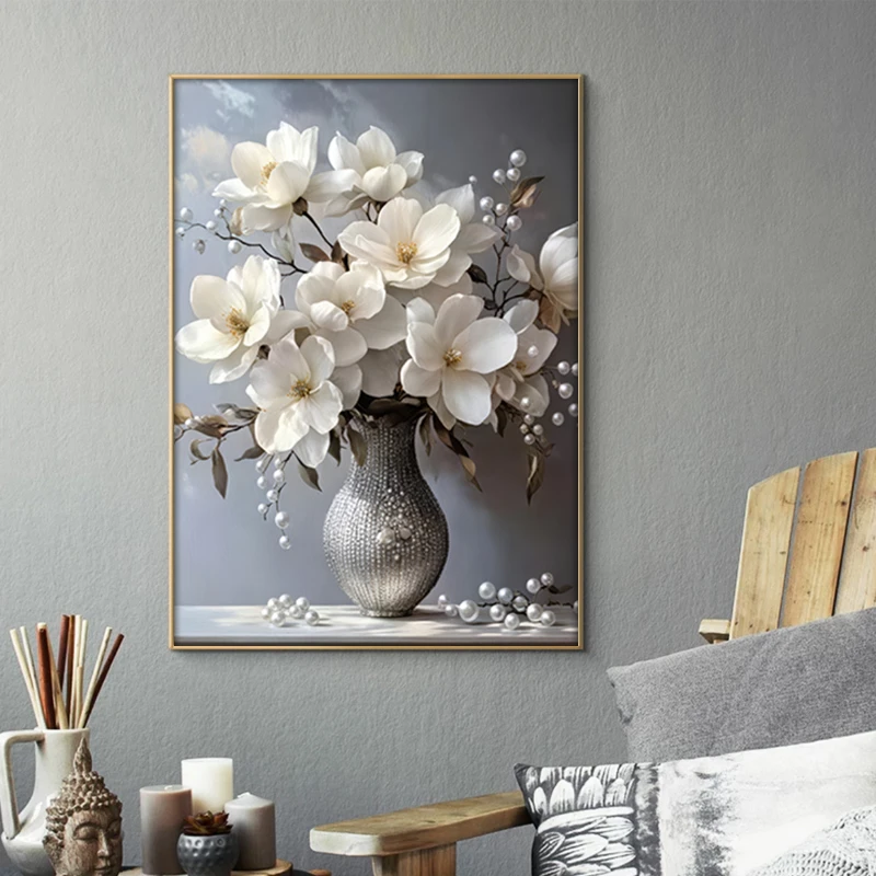 艺潮Z50现代简约餐厅背景墙装饰画花开富贵轻奢高档厨房挂画FL