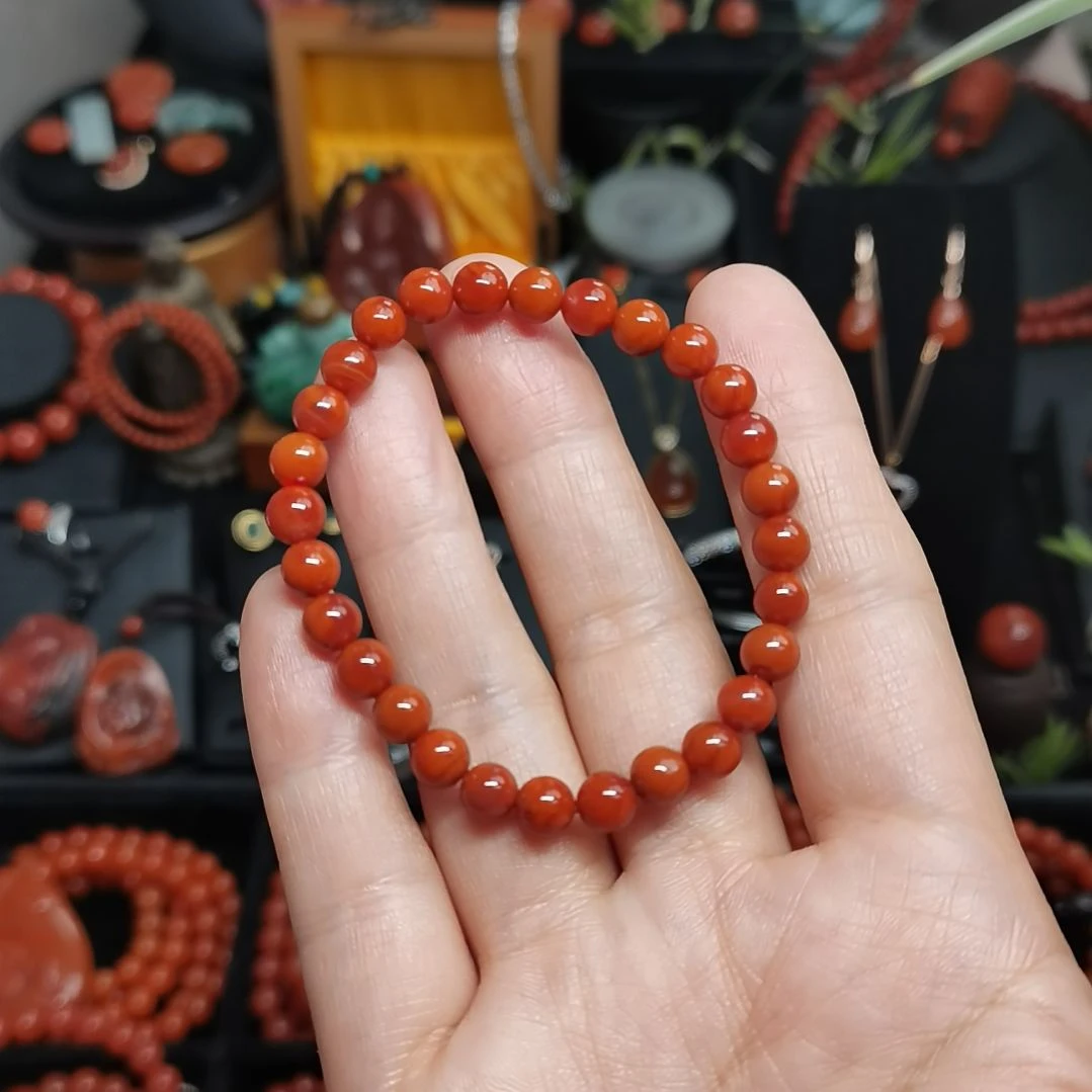 南红玛瑙手串未镶嵌