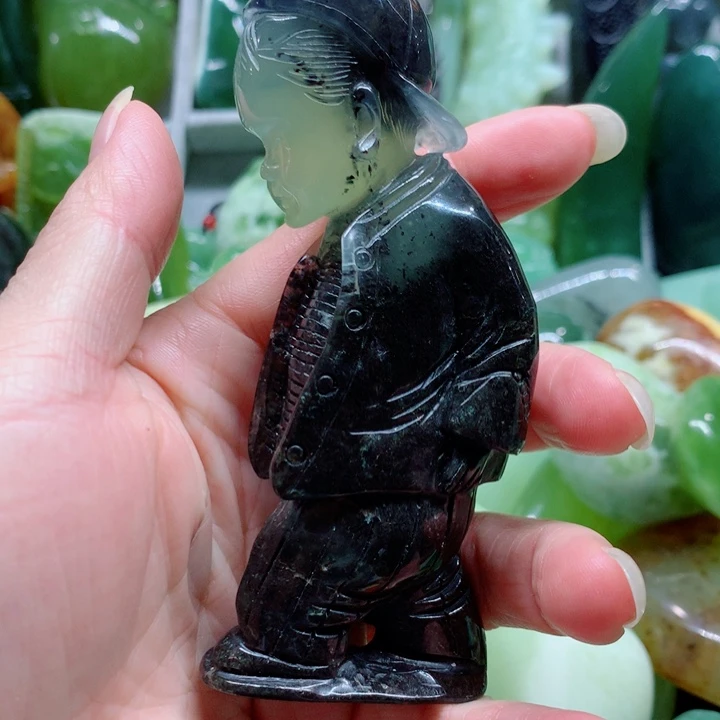 蛇纹石玉未镶嵌手把件