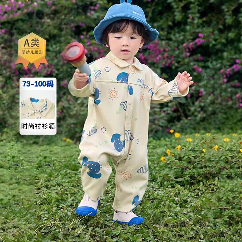 婴儿衣服连体衣新生婴儿哈衣爬服抱衣宝宝2025春新款