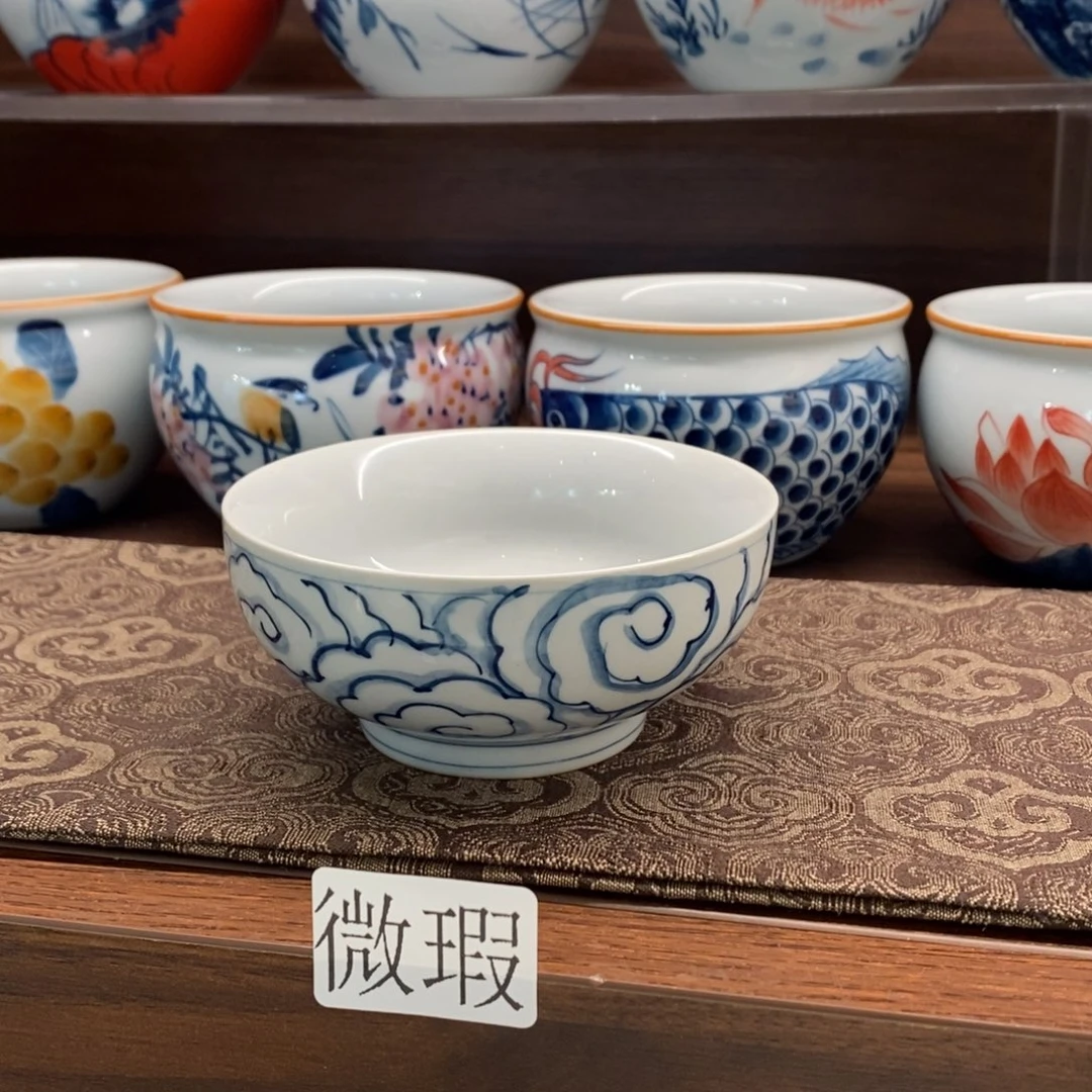 釉下彩老陶泥手工绘制