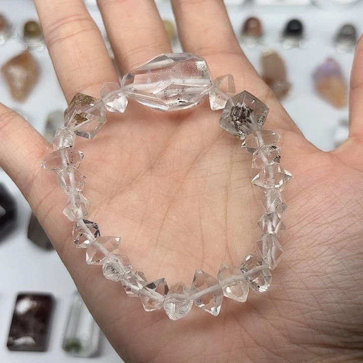 水晶未镶嵌手串闪灵钻手串