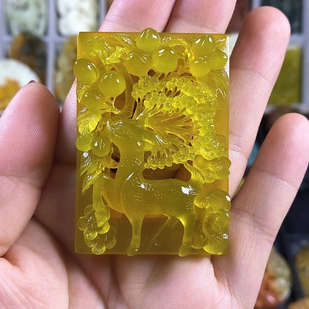 合金蛇纹石玉颈饰福**@