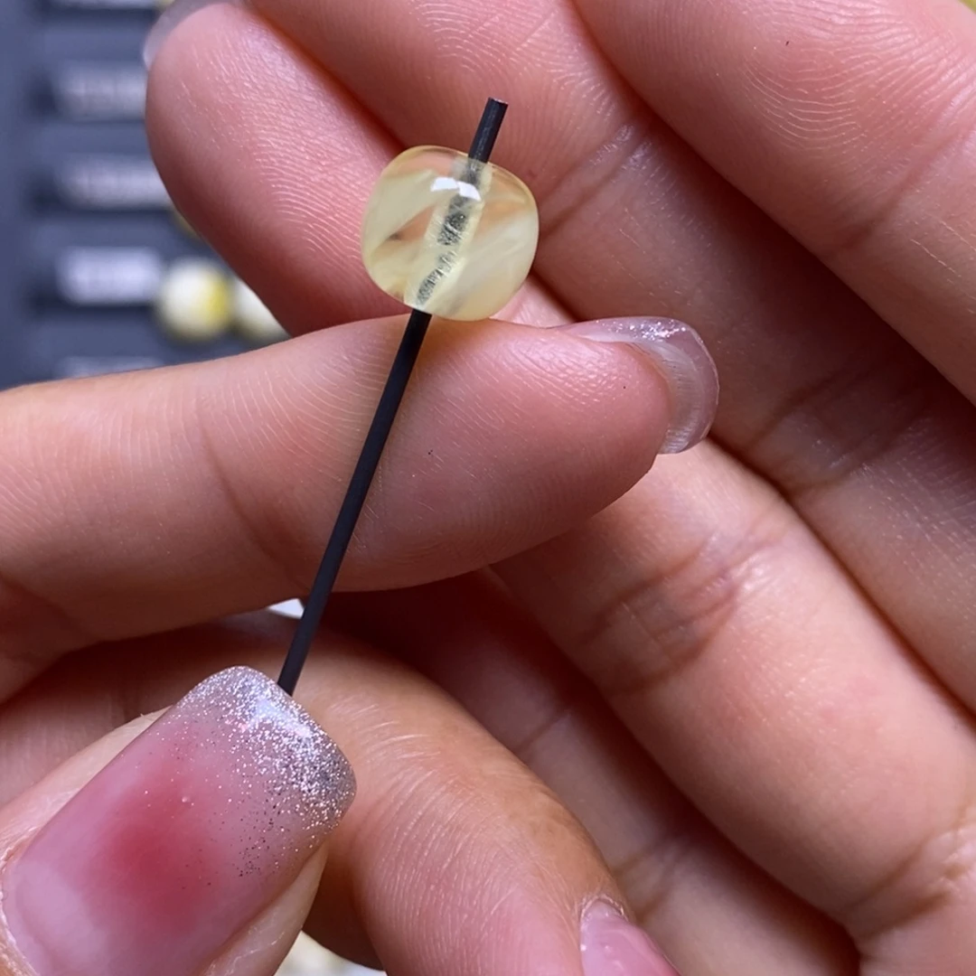 蜜蜡未镶嵌珠宝奇石金白妖花老型9.2*8.2mm