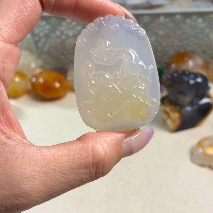 玛瑙/玉髓未镶嵌吊坠(不含链)